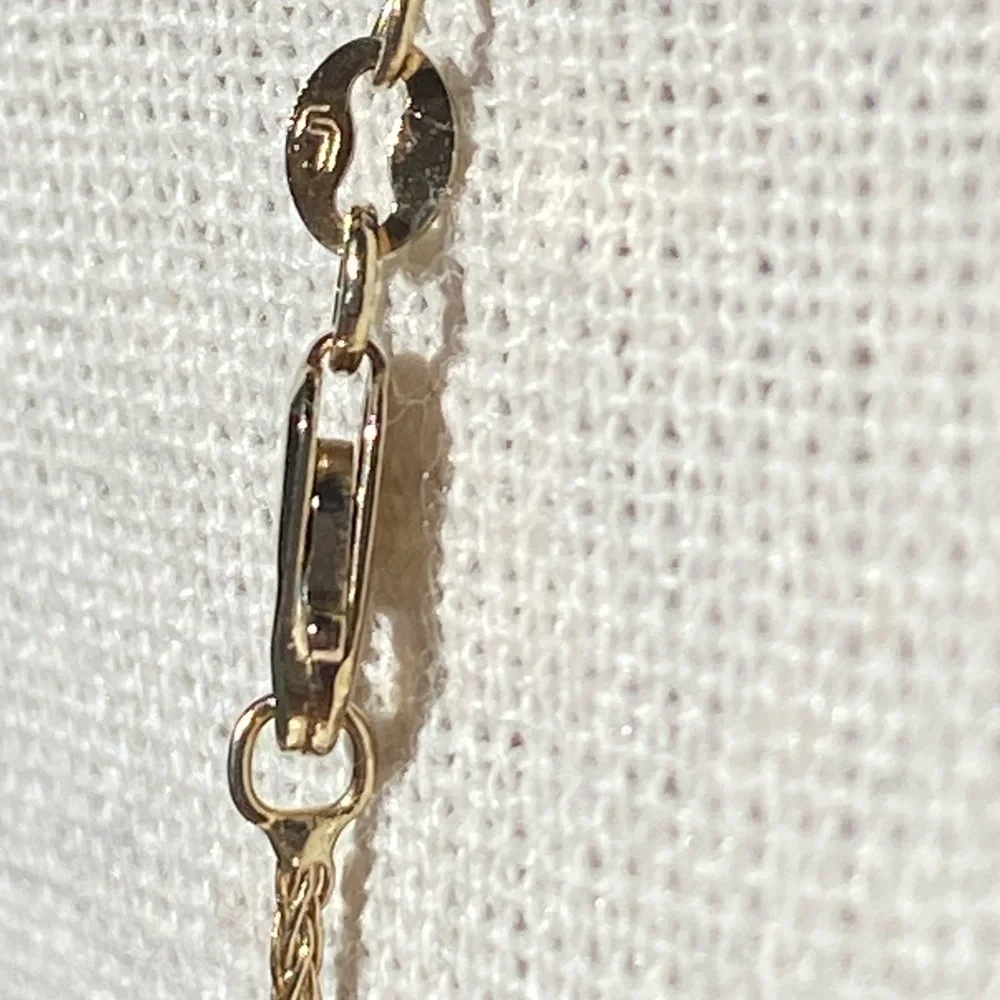 14k Solid Gold Italian Coral Floral Filigree Pendant Necklace 5.19g - Picture 16 of 16